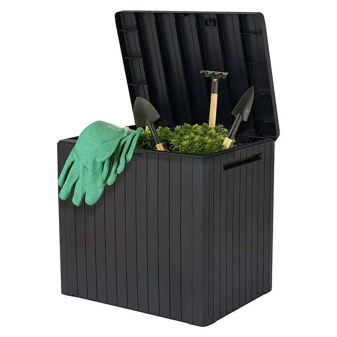 Keter Storage-Box City Box - L x B x H: 44 x 57,8 x 55 cm, Kunststoff, Anthrazit - Anwendungsbeispiel