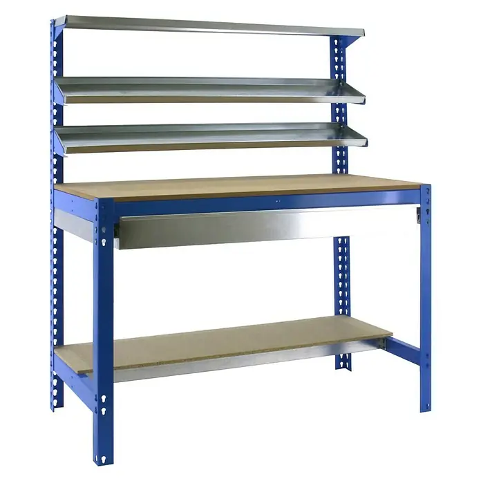 Simonrack Simonwork Werkbank BT1 BOX 1200 - L x B x H: 61 x 121 x 144,5 cm, Anzahl Schubladen: 1 Stk., Blau - Linke Seitenansicht