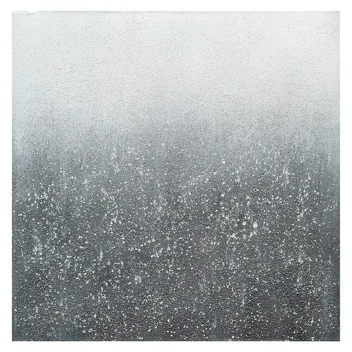 Cuadro pintado a mano Abstracto plata - Abstract silver, An x Al: 80 x 80 cm