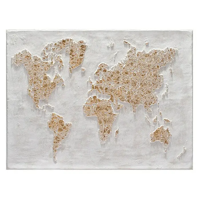 Cuadro pintado a mano Mundo - World, An x Al: 120 x 90 cm