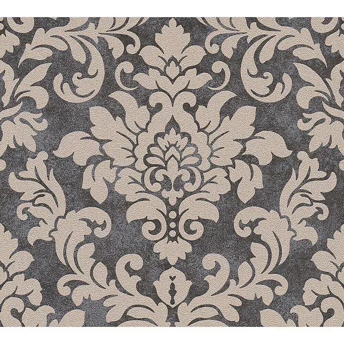AS Creation Trendwall Vliestapete Ornament - Schwarz/Beige, Ornament, 10,05 x 0,53 m - Detailaufnahme