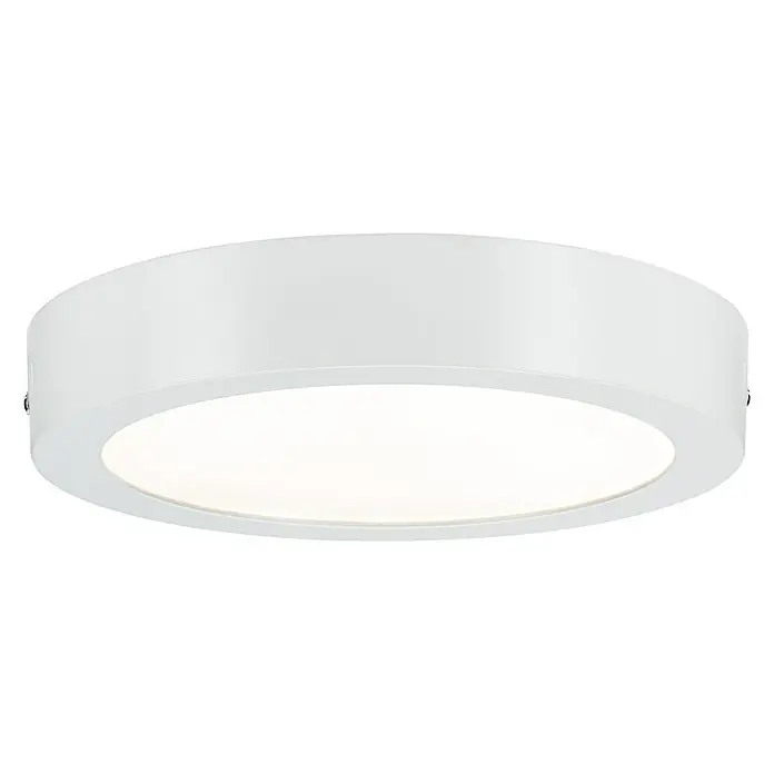 Paulmann Okrugla stropna LED svjetiljka - 17 W, Ø x V: 22,5 x 3,8 cm, Bijele boje, Topla bijela - Pogled sprijeda
