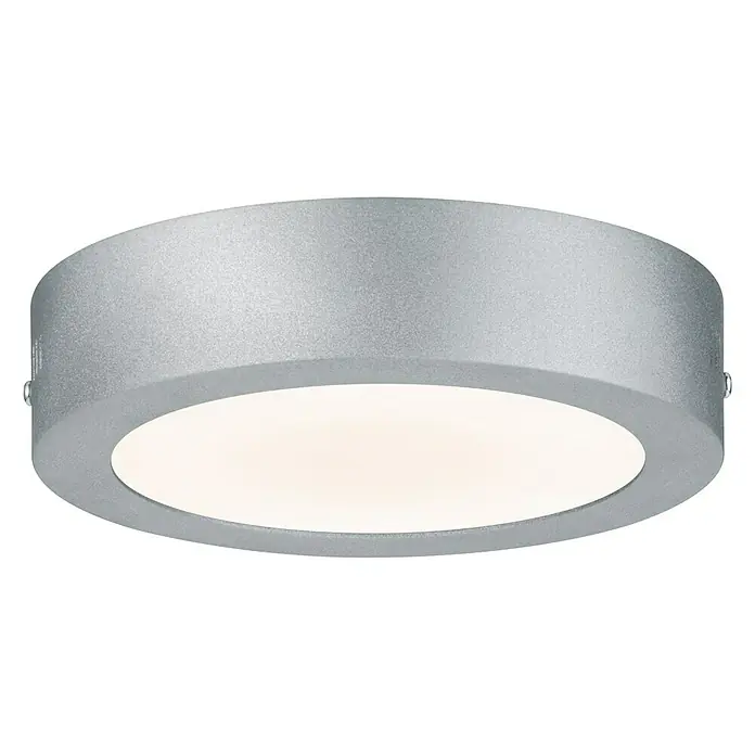 Paulmann Okrugla stropna LED svjetiljka - 12,5 W, Ø x V: 17 x 3,8 cm, Krom, Topla bijela - Pogled sprijeda