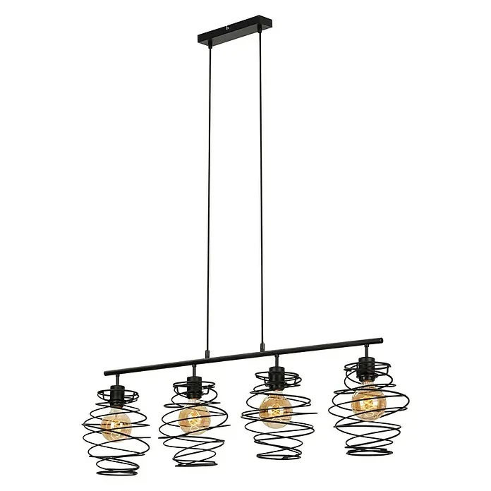 Briloner Hanglamp Swirl - 60 W, l x b x h: 111 x 21 x 130 cm, Zwart, E27