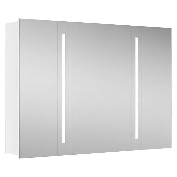 Riva LED-Spiegelschrank Hydra - B x H: 108 x 75,2 cm, Mit Beleuchtung, Spanplatte, Weiß - Vorderansicht