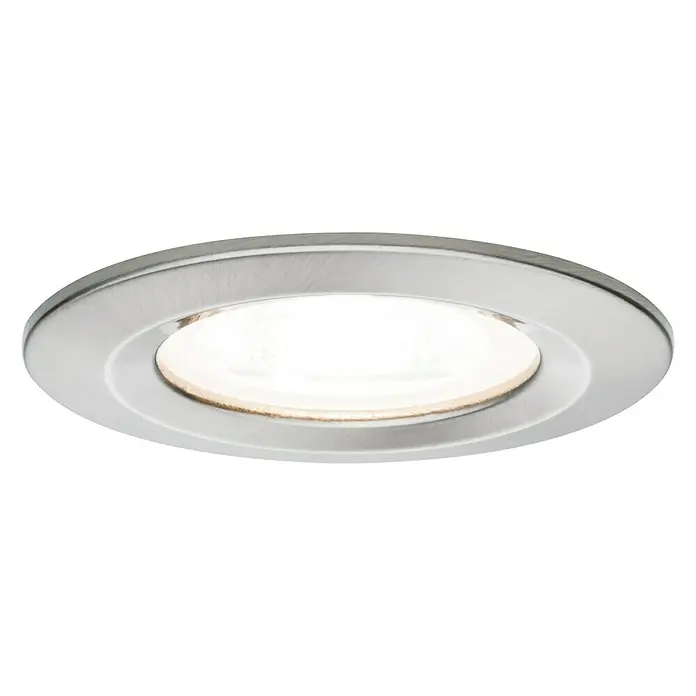 Paulmann LED-Einbauleuchte Nova - 6,5 W, Eisen gebürstet, Warmweiß, 1 Stk. - Vorderansicht