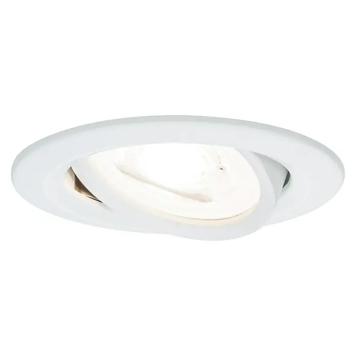 Paulmann LED-Einbauleuchte Nova - 6,5 W, Weiß, Warmweiß, 1 Stk., Einbautiefe: 90 mm - Vorderansicht