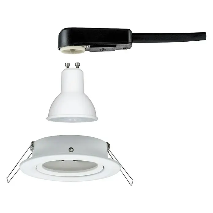 Paulmann LED-Einbauleuchte Nova - 6,5 W, Weiß, Warmweiß, 1 Stk., Einbautiefe: 90 mm