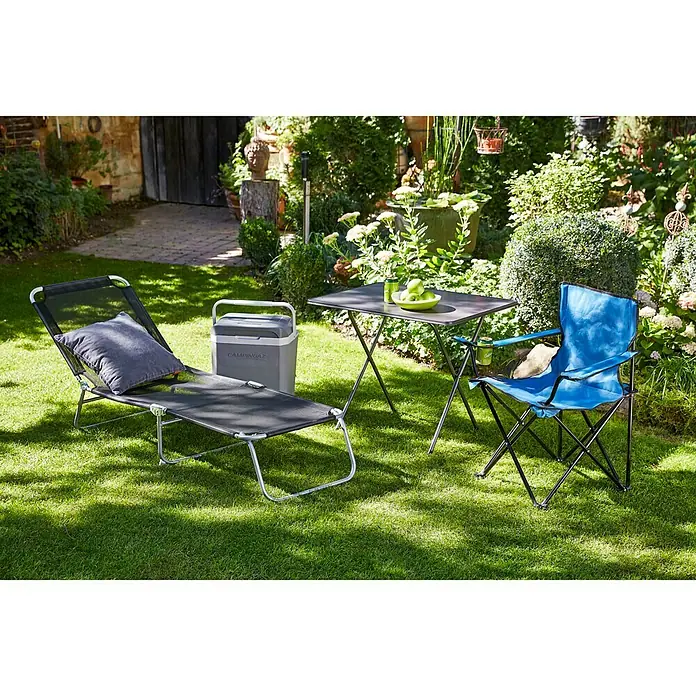 MFG Campingtisch - L x B x H: 80 x 60 x 63 cm, Sevelit, Eisengrau, Klappbar