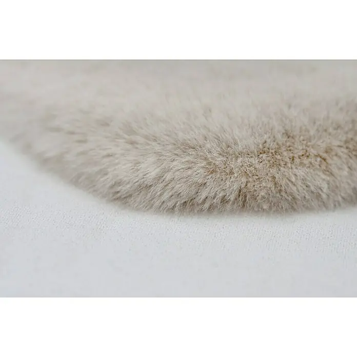 Kayoom Deko-Kunstfell Rabbit - Tieroptik, Elfenbein, 90 x 60 cm, 100 % Polyester - Detailaufnahme