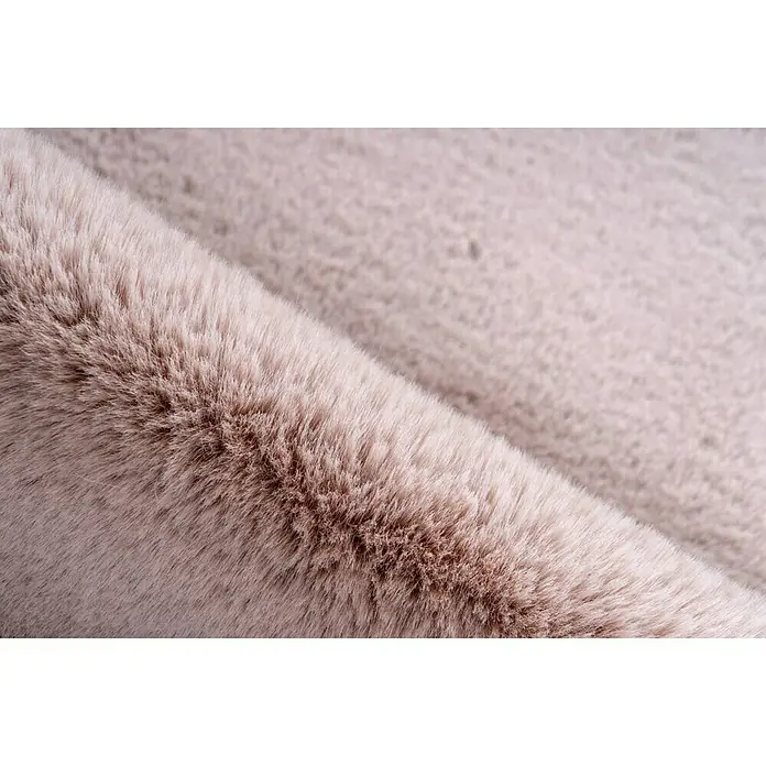 Kayoom Deko-Kunstfell Rabbit doppelt - Tieroptik, Rosa, 180 x 60 cm, 100 % Polyester - Detailaufnahme