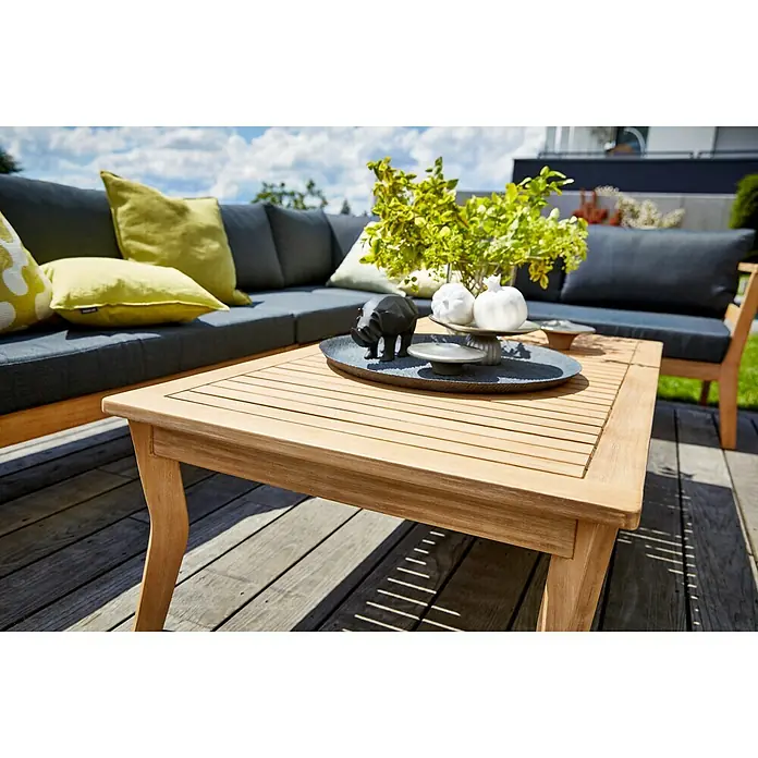 Sunfun Loungemöbel-Set Kathrin - 6 -tlg., Akazie, Naturbraun/Anthrazit