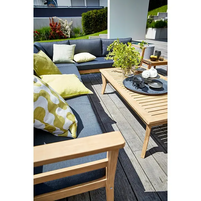 Sunfun Loungemöbel-Set Kathrin - 6 -tlg., Akazie, Naturbraun/Anthrazit