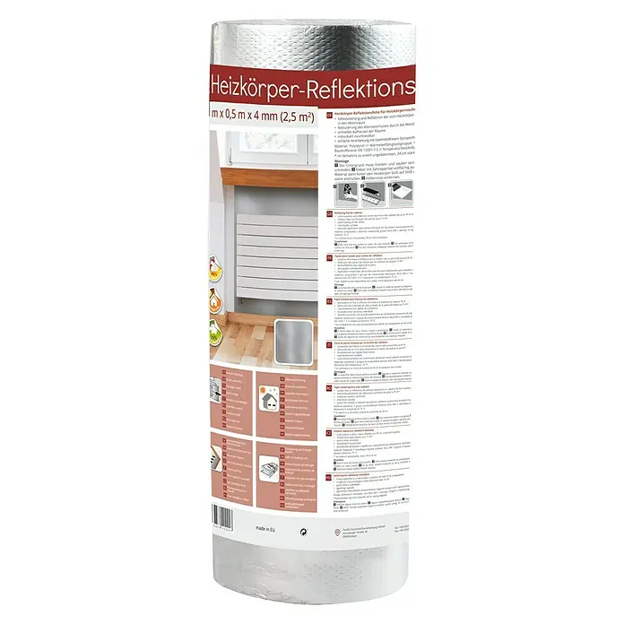 Dämmplatte - Kaschierung: Aluminium, Inhalt ausreichend für ca.: 2 m², 50 x 50 x 0,4 cm, 8 Stk.
