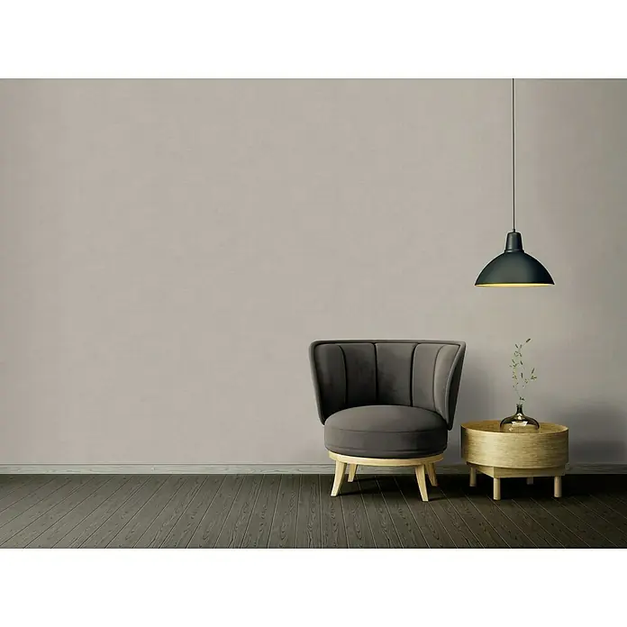 AS Creation Ethnic Origin Vliestapete - Grau, Uni, 10,05 x 0,53 m - Stimmungsaufnahme
