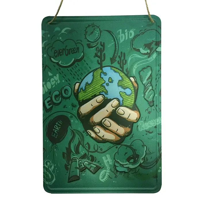 Placa metálica Eco - Naturaleza, 20 x 30 cm