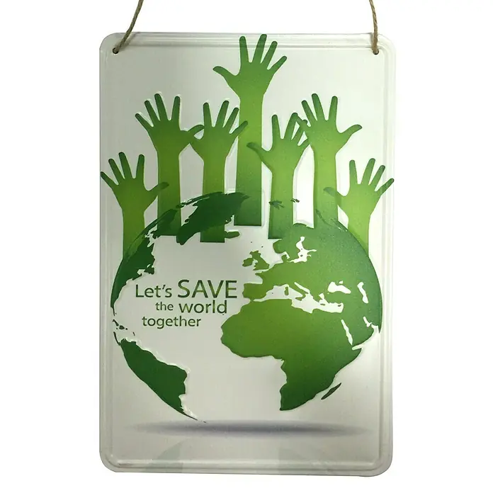 Placa metálica Eco - Naturaleza, 20 x 30 cm