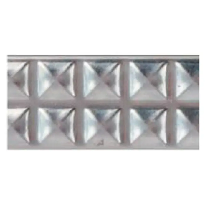 Perfil en U decorativo 3D Cuadrado - 2,5 m x 20 mm x 8 mm, Brillante