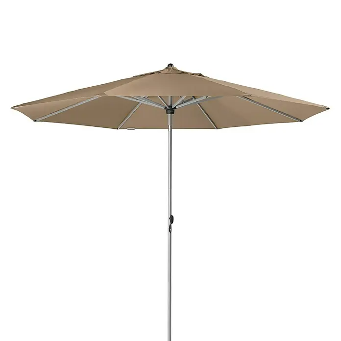 Doppler Sonnenschirm Active Teleskop - Greige, Durchmesser: 333 cm - Vorderansicht