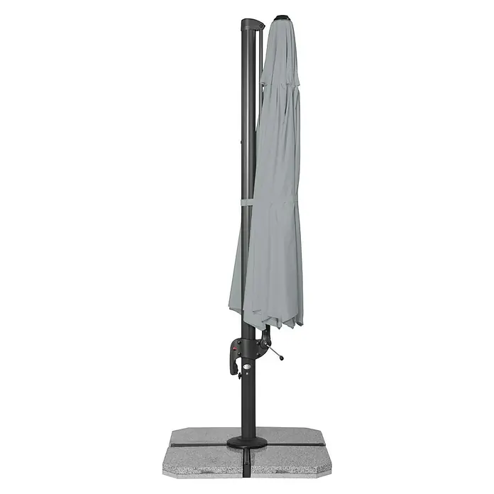 Derby Ravenna Pendelschirm Ravenna - Grau, Durchmesser: 392 cm - Vorderansicht