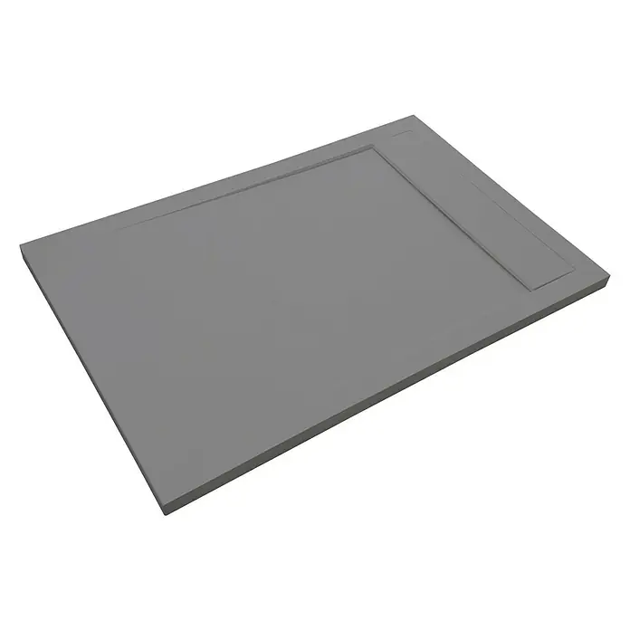 Tuš kada New York - D x Š: 140 x 80 cm, Kompozitni materijal, Sive boje - Pogled s lijeve strane