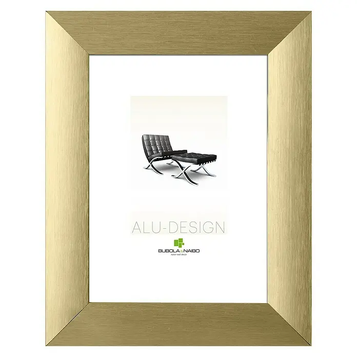 Bubola & Naibo Bilderrahmen Alu-Design II - Gold, 60 x 80 cm, Aluminium - Vorderansicht