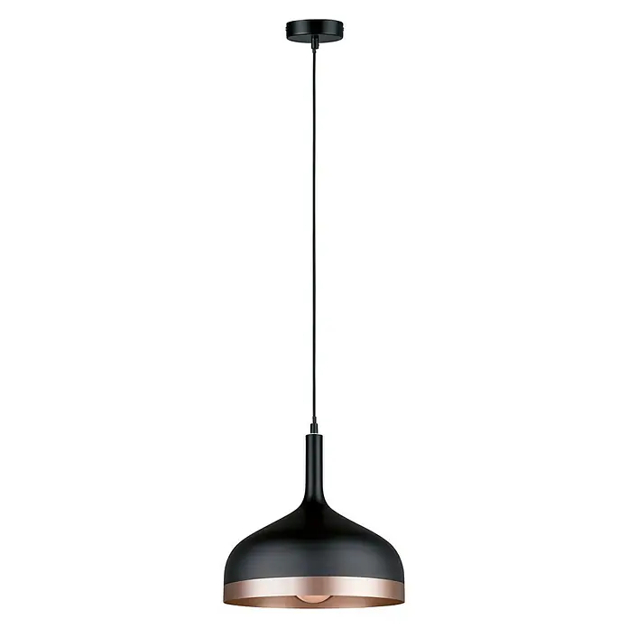 Paulmann Neordic Pendelleuchte Embla - Höhe: 110 cm, Schwarz/Kupfer - Vorderansicht