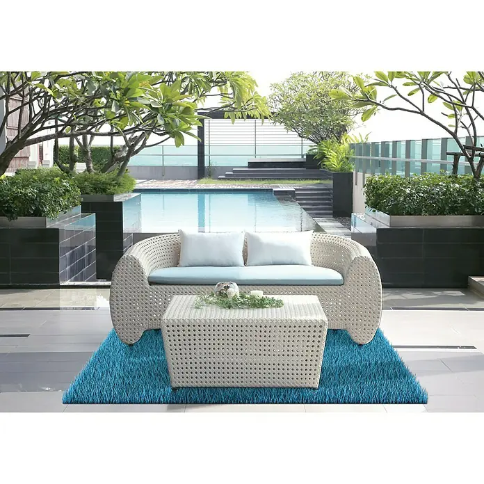 Classis Carpets Infinity Grass Rasenteppich World of Colors - 200 x 133 cm, Hawaiian Blue, Ohne Noppen - Anwendungsbeispiel