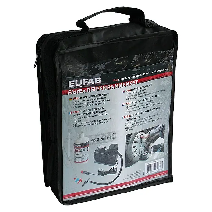 Eufab Reifenpannen-Set - Betriebsspannung: 12 V - Anwendungsbeispiel