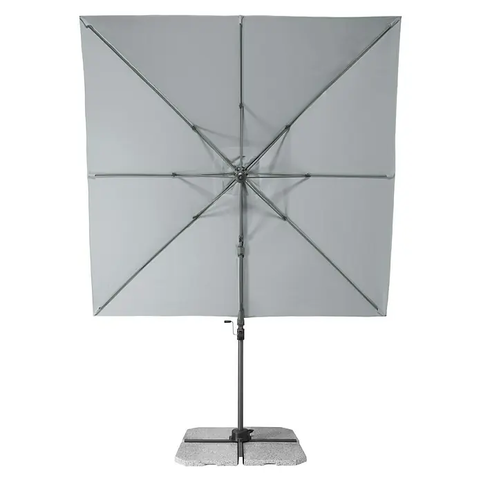 Derby Ravenna Pendelschirm AX - Hellgrau, L x B: 268 x 268 cm - Ansicht von unten