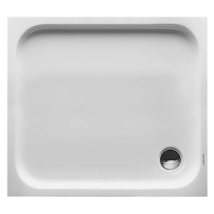 Duravit D-Code Duschwanne - L x B: 100 x 90 cm, Kunststoff, Weiß, Mit Antirutsch-Oberfläche, Rechteckig - Ansicht von oben
