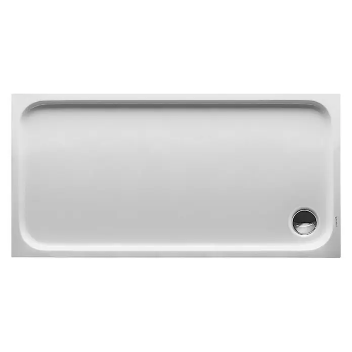 Duravit D-Code Duschwanne - L x B: 140 x 70 cm, Kunststoff, Weiß, Mit Antirutsch-Oberfläche, Rechteckig - Ansicht von oben