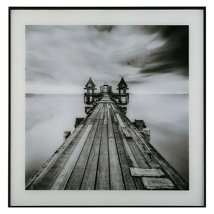 Cuadro Puente barco - Bridge and boat, An x Al: 50 x 50 cm