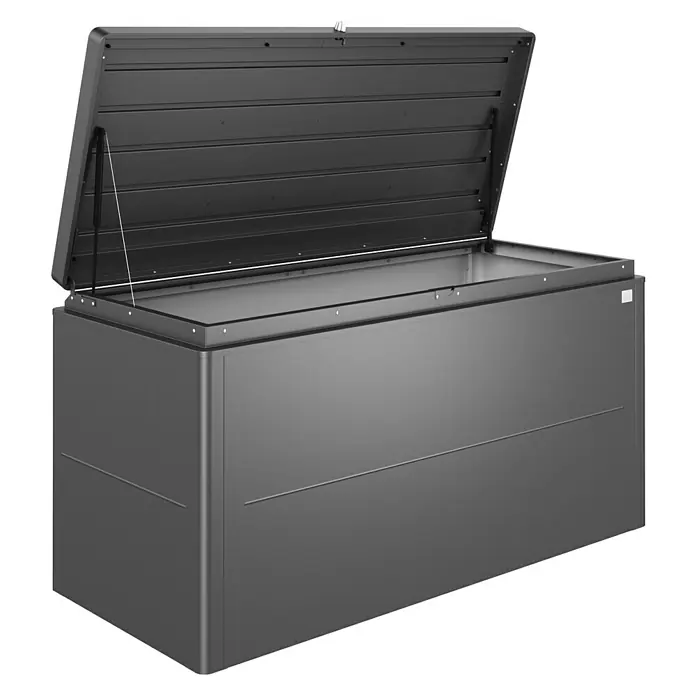 Biohort Garten-Aufbewahrungsbox LoungeBox 200 - L x B x H: 200 x 84 x 88 cm, Dunkelgrau Metallic, Stahl