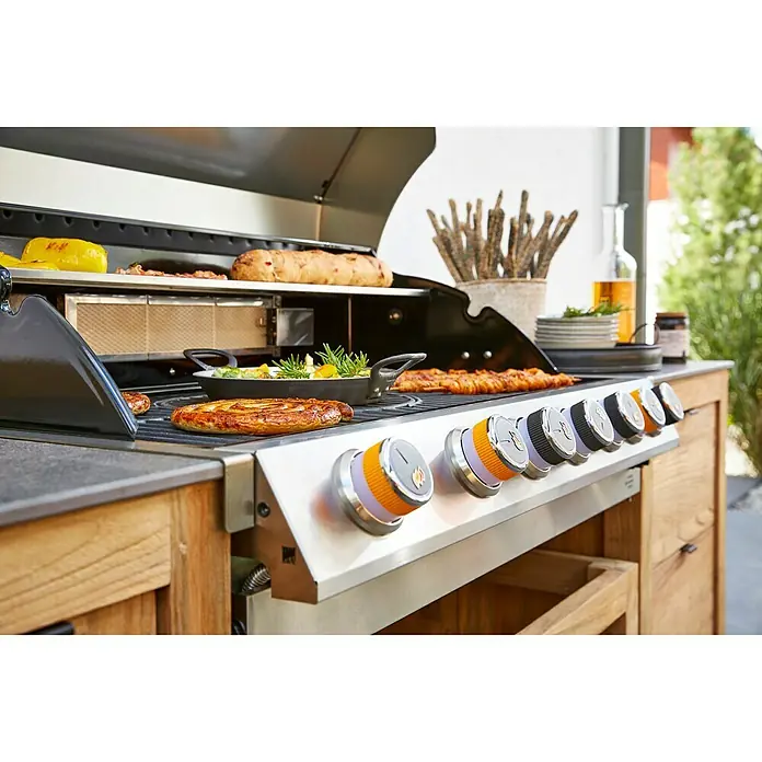 Kingstone KMS Gasgrill Cliff 605-II Built In - Anzahl Brenner: 6, Hauptgrillfläche: 79 x 45 cm