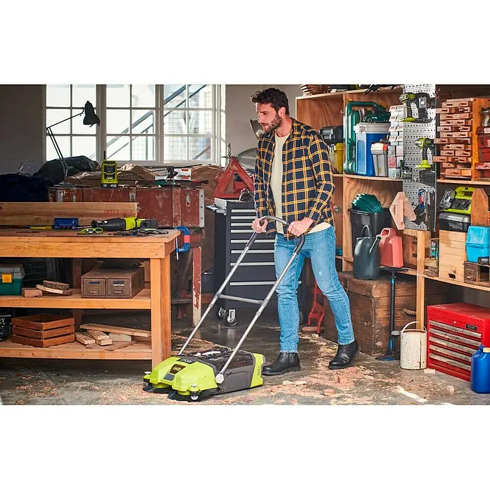 Ryobi ONE+ Barredora manual de batería R18SW3-0 - 18 V, Sin batería, Volumen de recipiente: 17 l