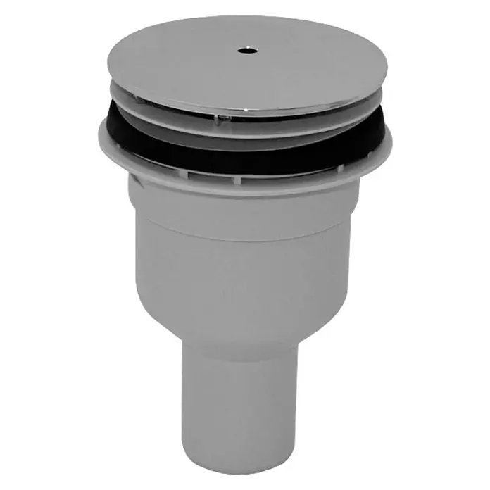 Duravit Duschwannenablauf - Durchmesser Ablauf: 90 mm, Chrom, Abgang: Senkrecht - Vorderansicht