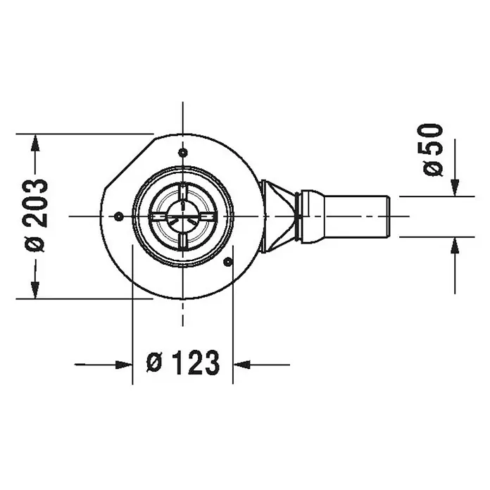 Duravit Duschwannenablauf - Durchmesser Ablauf: 90 mm, Grau - Skizze