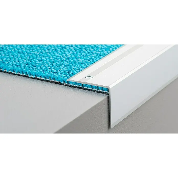 LOGOCLIC Treppenkantenprofil 294 - Silber, 1 m x 45 mm x 40 mm, Montageart: Schrauben - Detailaufnahme