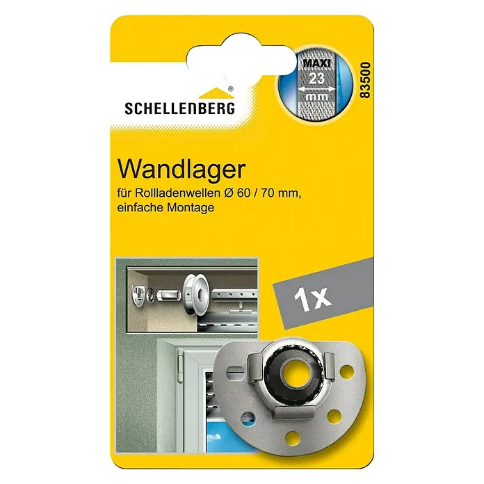 Schellenberg Wandlager Maxi - Durchmesser Achtkantwelle: 60 - 70 mm