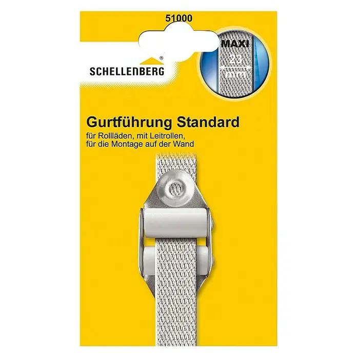 Schellenberg Doppelleiterrolle Standard - Gurtbreite: 18 mm - 23 mm, Geeignet für: Rollladen-Maxi-Systeme, Weiß