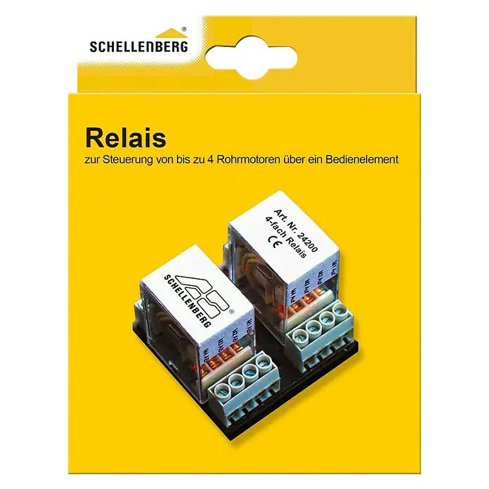Schellenberg Zentralisierungsrelais - 42 x 55 x 50 mm, Geeignet für: Bis zu 4 Rohrmotoren
