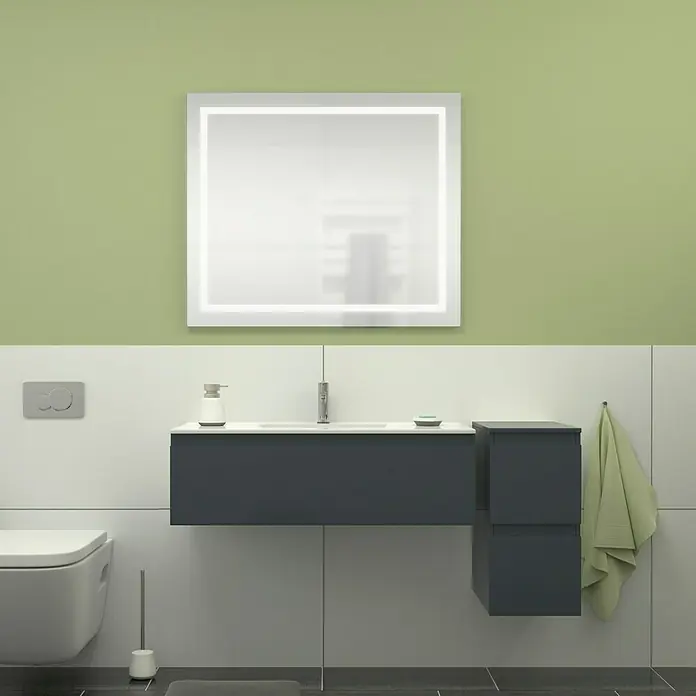 Camargue Espacio Kupaonski ormarić za nasadni umivaonik - 100 x 46 x 30 cm, 1 ladica, Gama antracit sjaj - Živopisni prikaz