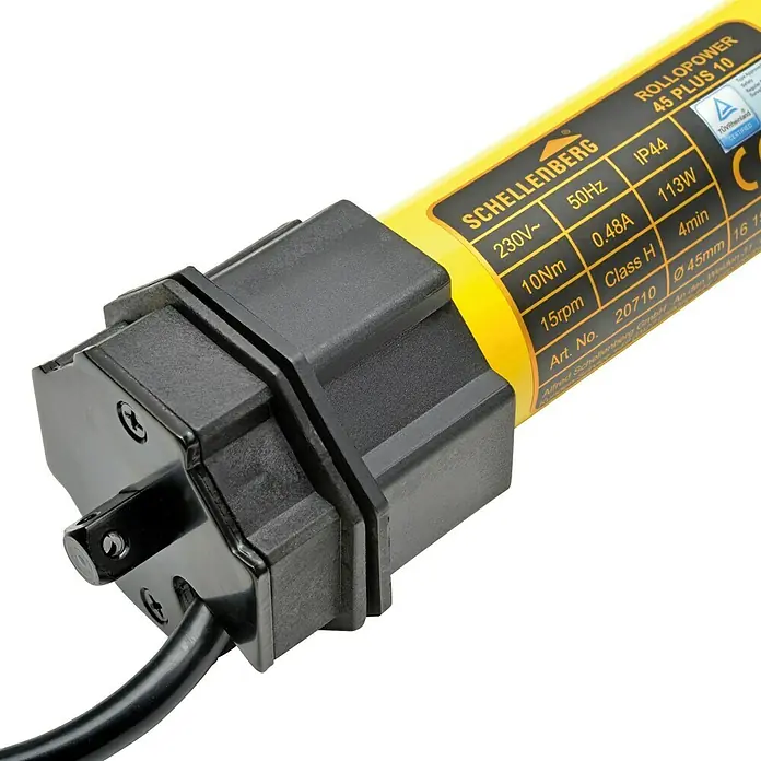 Schellenberg Rohrmotor Maxi Plus 10 - Max. Rollladenfläche: 4,2 m² bei Kunststoffrollläden, Einbaulänge: 555 mm, Zugkraft: 20 kg - Vorderansicht
