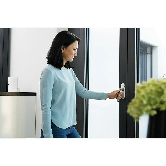 Schellenberg Smart Home Funk-Alarmgriff - DIN Anschlag: Links/Rechts, Silber