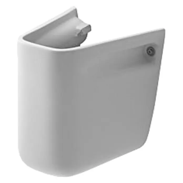 Duravit D-Code Waschbecken-Halbsäule - Ohne Beschichtung, Keramik, Weiß, Passend für: Duravit D-Code Waschtische - Vorderansicht