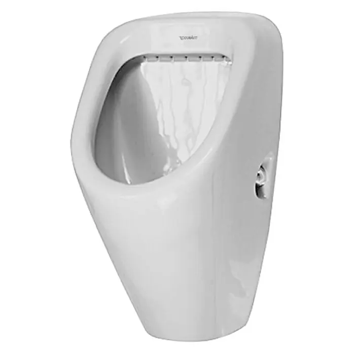Duravit Duraplus Urinal - Unbeschichtet, Zulauf: Hinten, Absaugspülung, Farbe: Weiß, Mit Zielobjekt - Vorderansicht