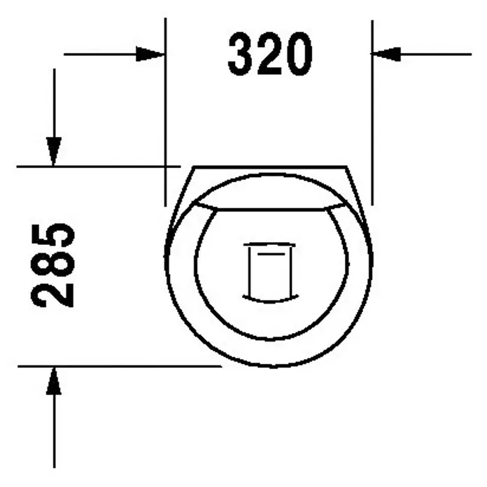 Duravit Starck 1 Urinal - Geeignet für: Montage mit Deckel, Unbeschichtet, Zulauf: Hinten, Absaugspülung, Farbe: Weiß, Ohne Zielobjekt - Skizze
