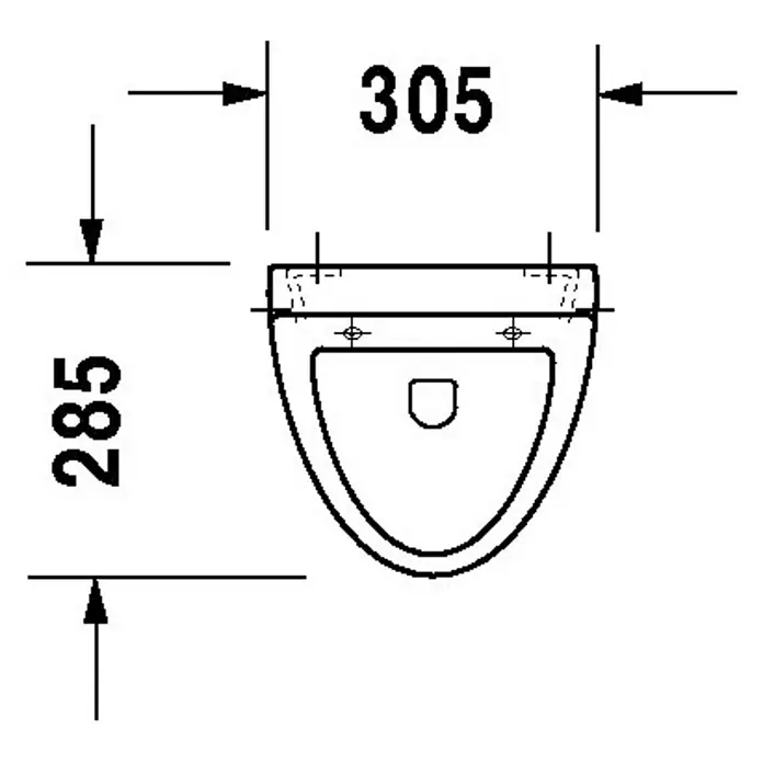 Duravit Urinal Fizz - Unbeschichtet, Zulauf: Hinten, Absaugspülung, Farbe: Weiß, Mit Zielobjekt, Geeignet für: Montage mit Deckel - Skizze