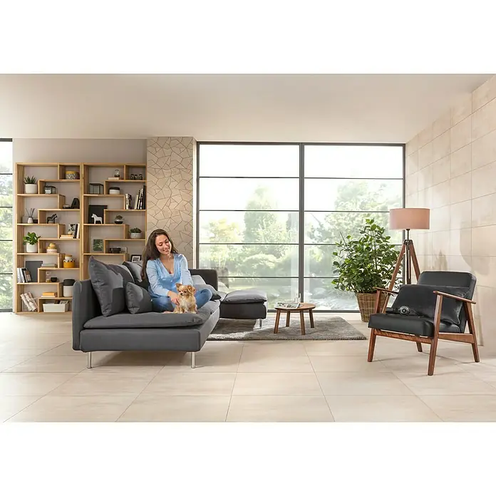 Mosaikfliese Polygonalmosaik Canyon - 34,76 x 34,76 cm, Beige, Matt